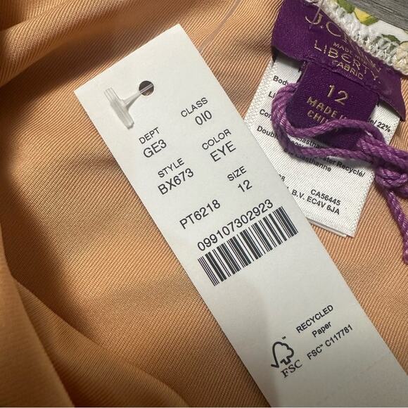 J. Crew Side-cutout one-piece swimsuit in Liberty® Eliza's Yellow fabric - Picture 9 of 10